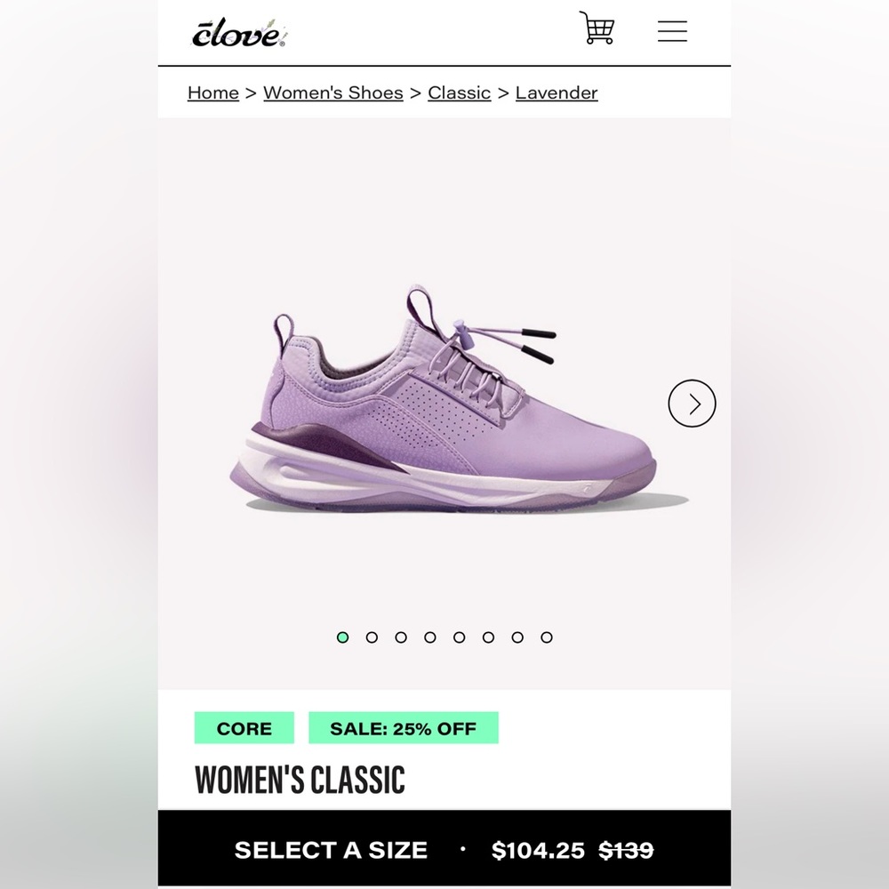 Clove Woman’s Classic Lavender Nursing Shoes